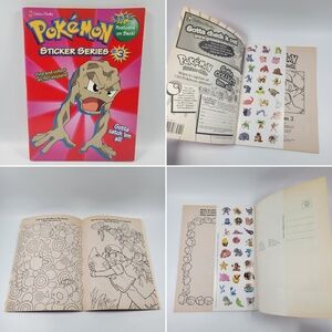 VTG Pokemon Sticker Series #3‎ Coloring Activity Golden Book w/ Stickers 1998